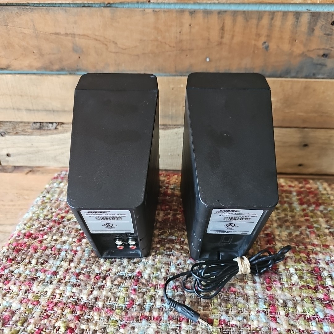 Bose MediaMate Computer Speaker Pair No AC Adapter Tested & Work