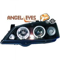 LHD Scheinwerfer Paar Angel Eyes Klar Schwarz FüR Vauxhall Astra G 97-04
