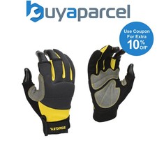 Stanley 3 Finger Performance Gloves Framers Breathable Work Site Glove Large