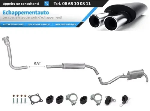 Ligne d'échappement pour Seat Arosa 1.7 SDi 1997-2003 homologuée E-mark