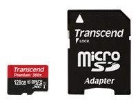 Transcend microSDXC 128GB Class 10 UHS-I 400x + SD Fits TS128GUSDU1