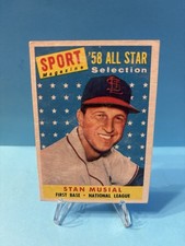 Topps 1958 Sport Magazine All Star Stan Musial #476 St. Louis Cardinals