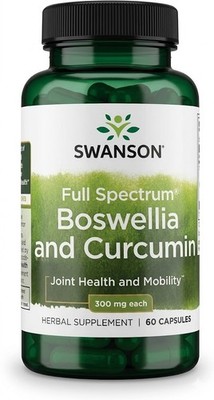 Boswellia and Curcumin 300 mg, 60 Capsules 