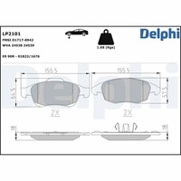 Delphi Bremsbelagsatz Scheibenbremse LP2101 FüR DS Peugeot Partner DS4 5008 C4 1