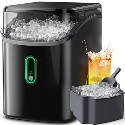 Nugget Ice Maker Countertop, Pebble Ice Makers with Crushed Soft Chewable Ice, 3
