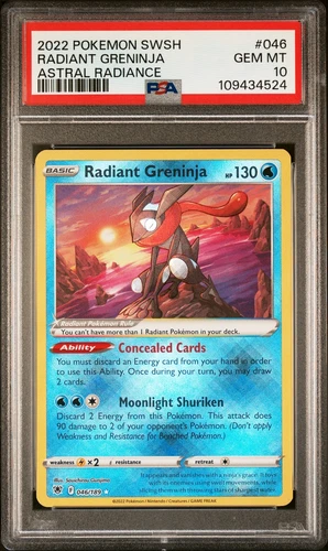 Pokemon Card PSA 10 Radiant Greninja 046/189 Astral Radiance Shiny Holo 2022