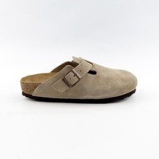 Birkenstock Boston Soft Footbed Suede Clog Taupe Unisex Shoes Have Narrow/Wide