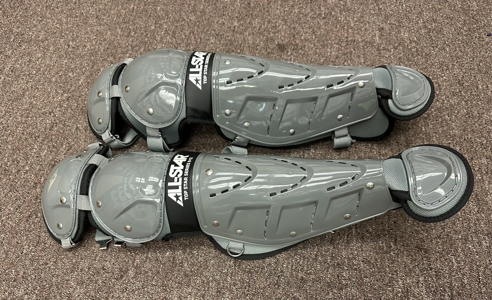 All Star Top Star Youth Ages 10-12 Baseball Catchers Gear Set - Graphite Grey