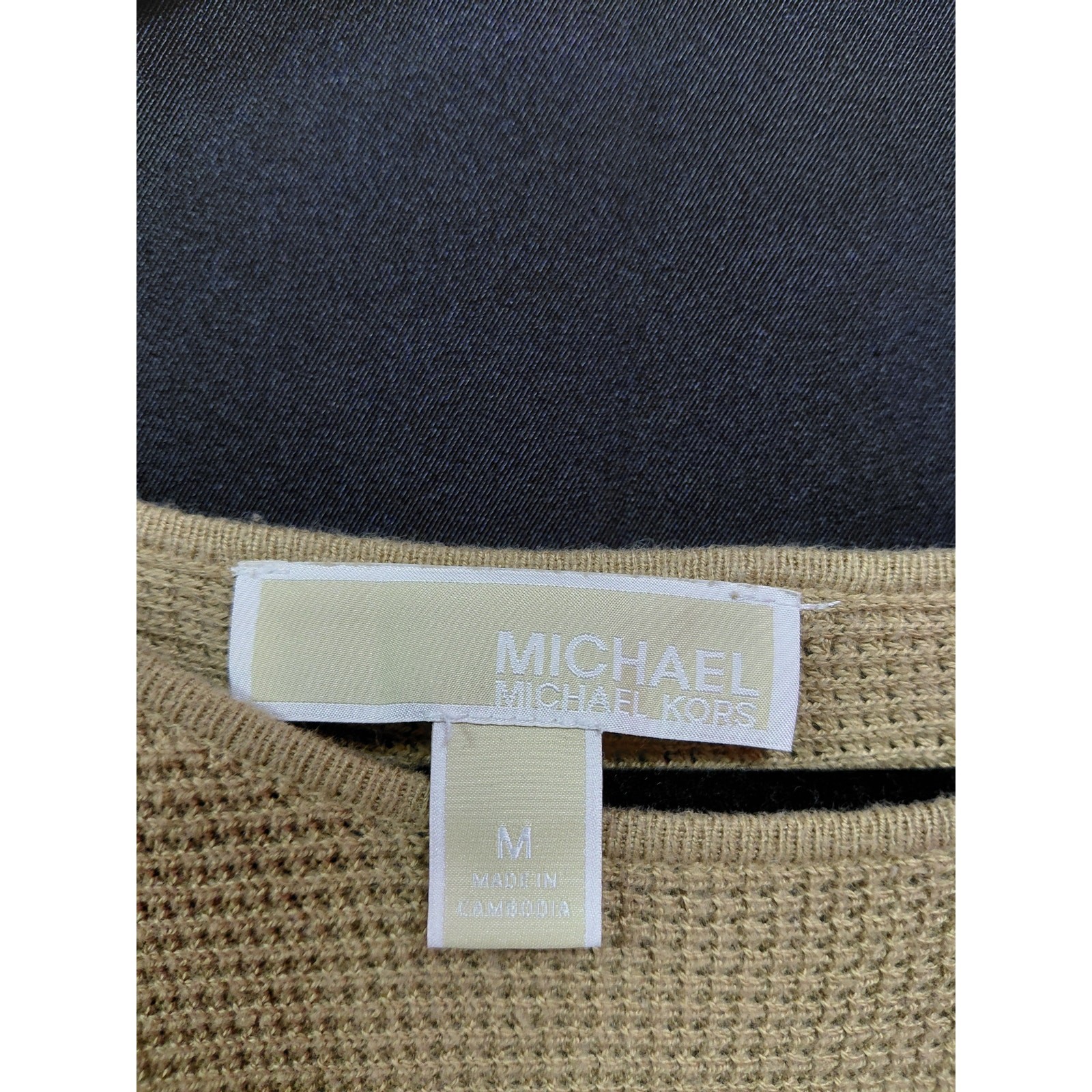Michael Michael Kors Beige Side Button Knit Sweater Women’s Size M thumbnail 5