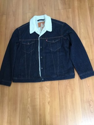Levis Sherpa Trucker Herren Jeansjacke Gr:  XL Dunkelblau neu mit Etikeet