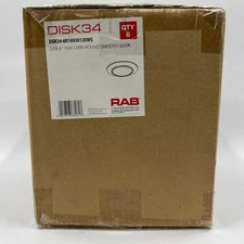 New RAB DISK34 6" Ultra-Slim LED Surface Mount 3000K DSK34-6R16930120WS 6 Pack