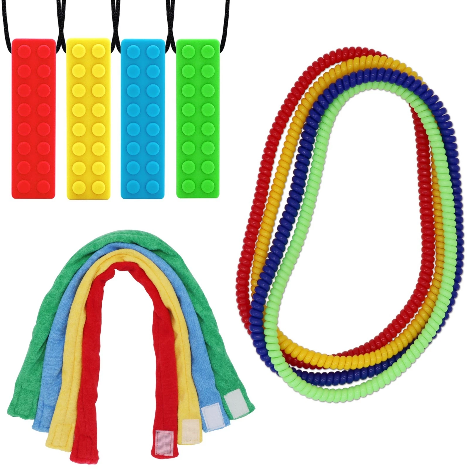 12 Pack Sensory Chew Necklaces - Stretchy Chewy Toys for Autism, ADHD, Teething,
Opens in a new wind