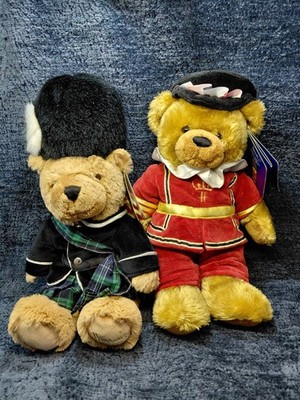 Harrods Teddy Bears Lot of  Scots Piper And Beefeater 7  Small Stuffed Animals