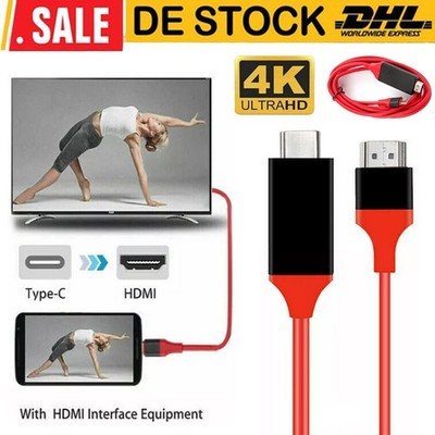 Type C zu HDMI AV TV Kabel adapter Für Samsung Galaxy S10 Note10 Plus Macbook 