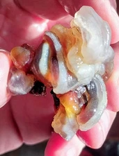 Vintage 1970s Deer Creek Arizona Fire Agate Quartz Crystal Rough 4.3 Ounces