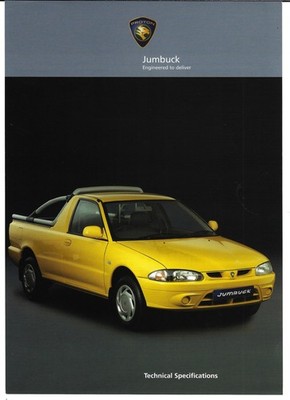 Proton Jumbuck Technical Specifications 2003-2004 UK Single Sheet Brochure
