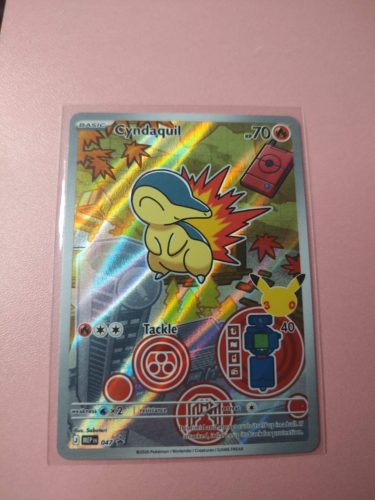 Pokémon TCG Cyndaquil 047 Black Star Promo First Partners Collection Series 2 