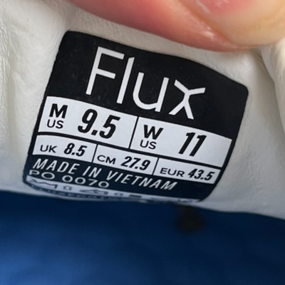 ジェルアップ Flux Footwear Adapt Leather Trainer White Mens Size 9.5 Athletic