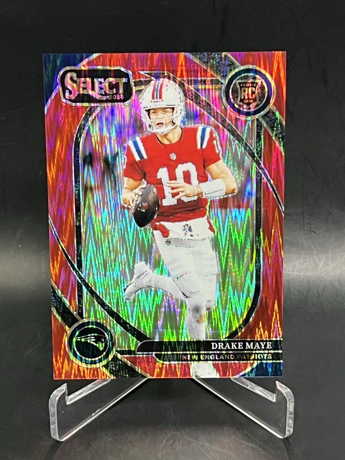 2024 Select #218 Drake Maye /249 (RC) Club Level Red Shock