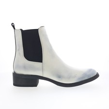 Botas Chelsea Dingo Camino DI-2216 de cuero blanco sin cordones para hombre