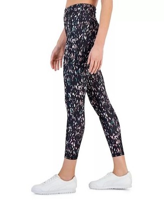 ID Ideology Woman s 7/8 Length High Rise Side Pockets Soft Print Medium NEW!