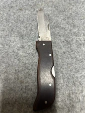 Maxam Steel LB 330 Wood Handle Single Blade Lock Back Folding Knife