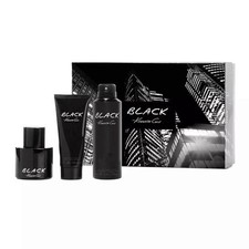 Kenneth Cole Black Gift Set 3.4 EDT, 6 oz. Body Spray, 3.4 oz. After Shave Balm