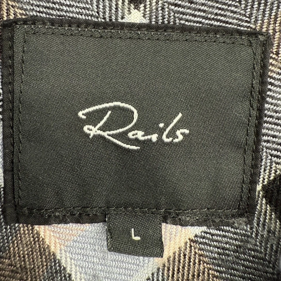 Rails Womens Hunter Plaid Button Down Shirt Onyx Periwinkle Blush Size Large - Image 3 of 4