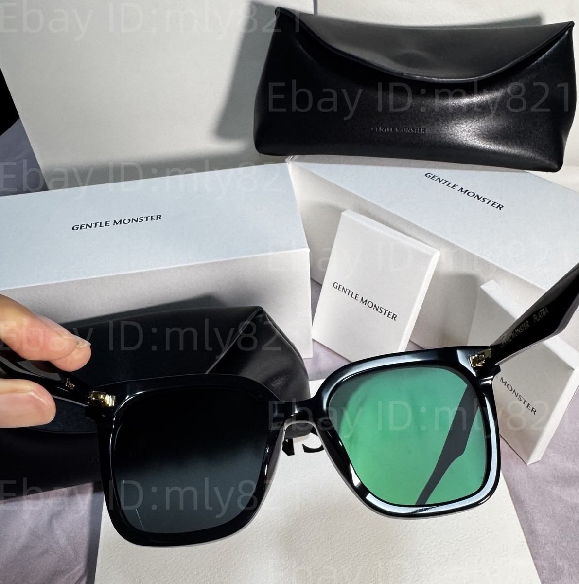 GentleMonster Her 01 Unisex Sunglasses Oversized Black Frame Black