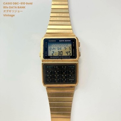 CASIO DBC 610 80s DATABANK Gold Vintage From JP