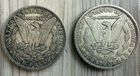 Pair of 1880-CC Silver Morgan Dollar Coin 90% Silver - CC Mint Mark