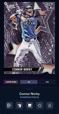 DIGITAL TOPPS BUNT Connor Norby RC STARFRACTOR 25 SUPER RARE Read