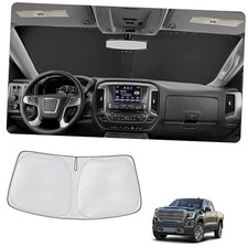 Foldable Windshield Sun Shade, UV Protector for Car For GMC Sierra 2019-2024