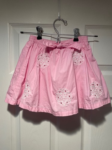 The Children’s Place Girls 3T Pink Skort Eyelet Floral Cotton Skirt Shorts