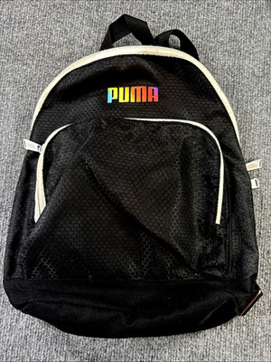 PUMA Rainbow Gradient Logo, Core-Up Mini Backpack Bag, 12  x 12 ,  Black