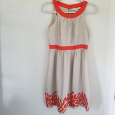 Ann Taylor Loft Womens Size 4P Sleeveless High Neck Keyhole Flowy Halter Dress