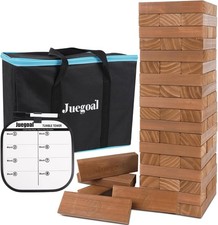 Juegoal 54 Piece Giant Tumble Tower Brown for Adult Kids X-Large,