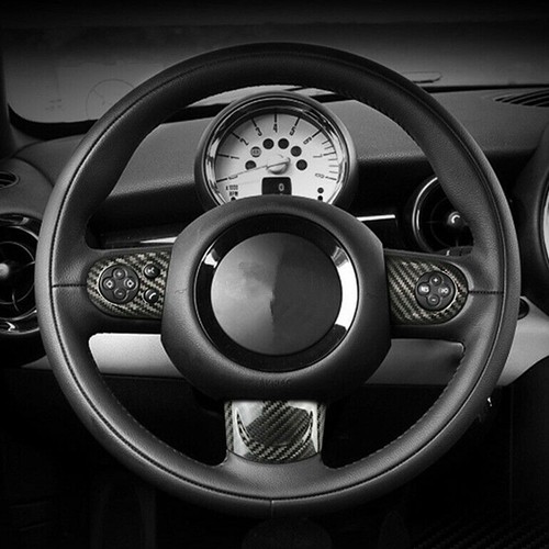Car Carbon Steering Wheel Cover For Mini Cooper JCW R55 R56 R57 R58 R59