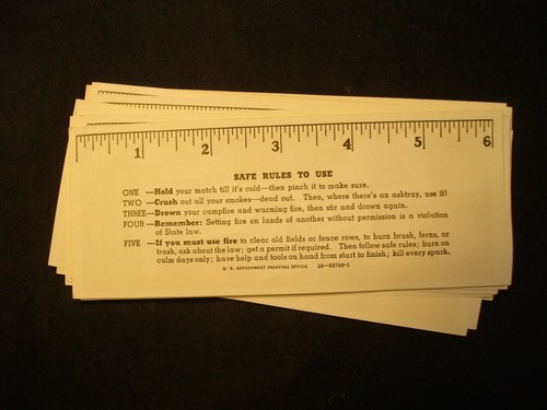 1956 U.S.State Forestry Dept. SMOKEY BEAR Lesezeichen AUSWAHL/MENGE - Bild 2 von 3