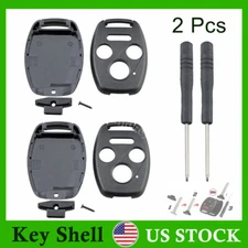 2 Replacement for Honda Accord Civic Pilot Key Fob Shell Case with Screw Driver