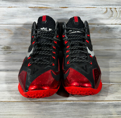 Nike LeBron XI Away Miami Heat Men's Sneakers Red Black Basketball