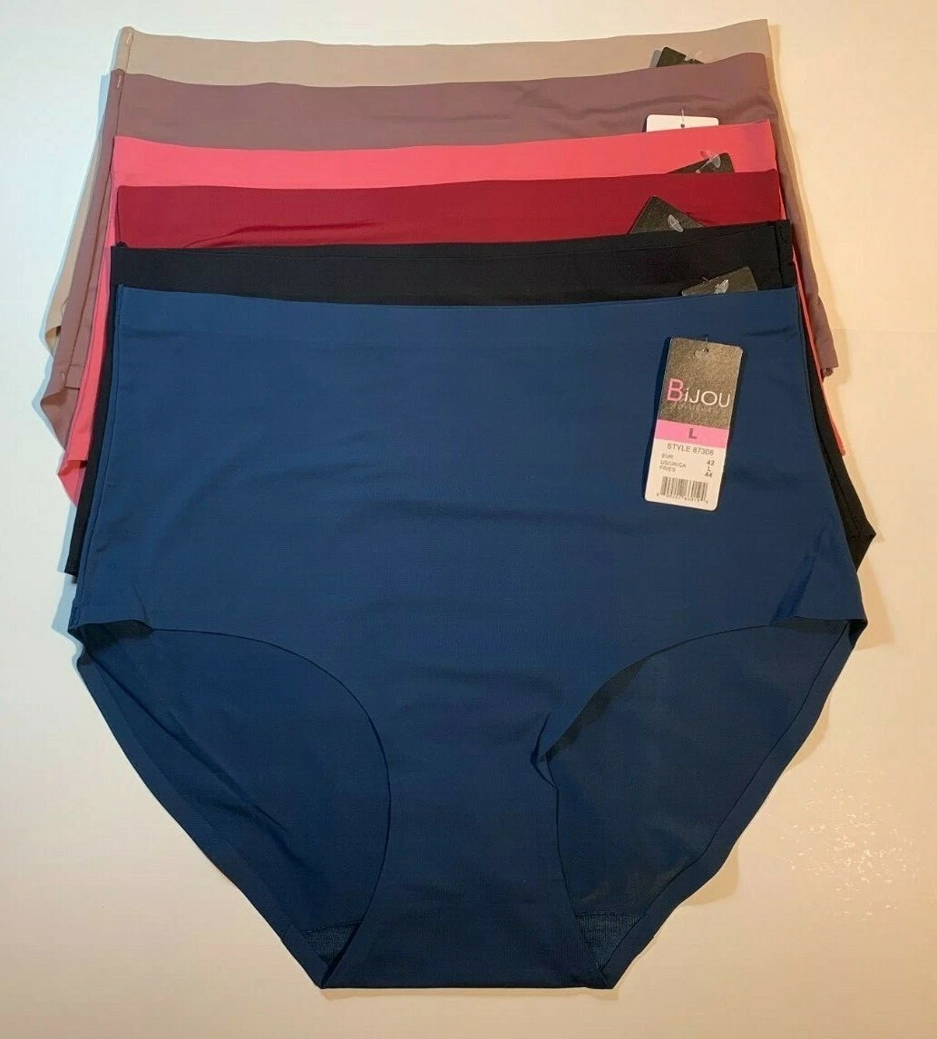 Seamless Plus Size Womens Full Cut Briefs Panties 6 Pack In M 4XL