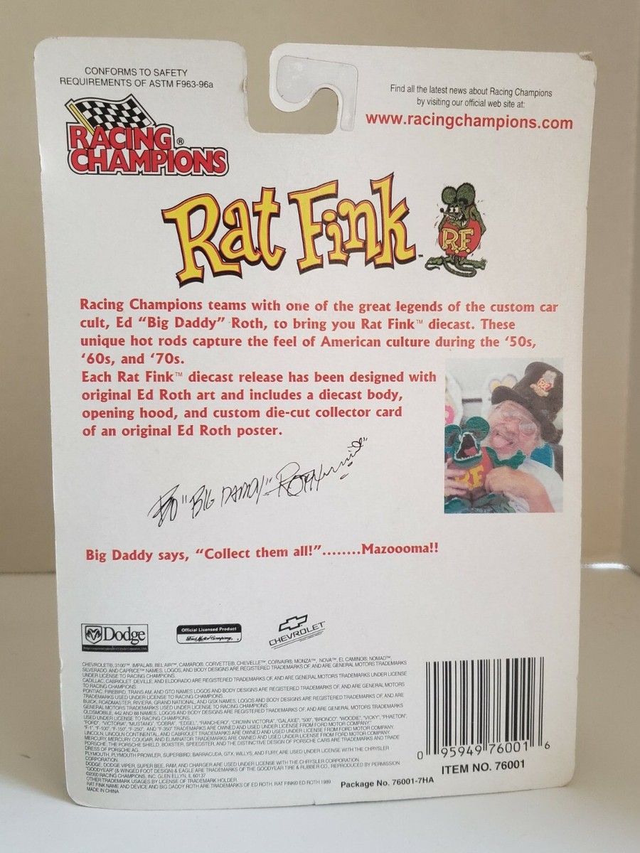 Racing Champions Ed Roth Rat Fink THE WAY WE WERE PINK diecast 1