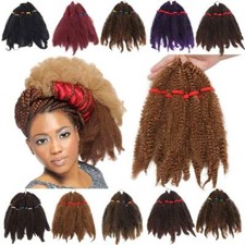 Marley Braid Kinky Bulk Fluffy Crochet Braiding Hair Extensions Afro Braids l7