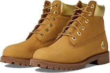 TIMBERLAND Leather Premium Waterproof Lace Up Boots Big Kid