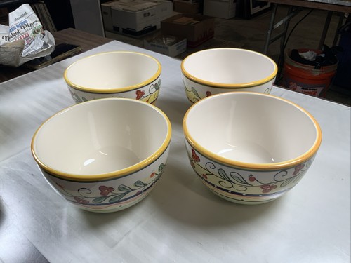 Set Of 4, Philippe Richard Italia Pattern 6” Cereal Bowl Discontinued EUC