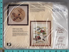 "Country Hills" ©1988 The Creative Circle Crewel Embroidery Kit # 0349 SEALED
