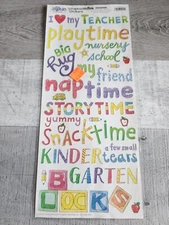 School Kindergarten J Hallmark Creative Imaginations Scrapbook Stickers New #47