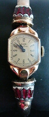  Elgin DeLuxe  Amazing Vtg.1940's Ladies 10K Rose Goldfill Watch  Works perfect!