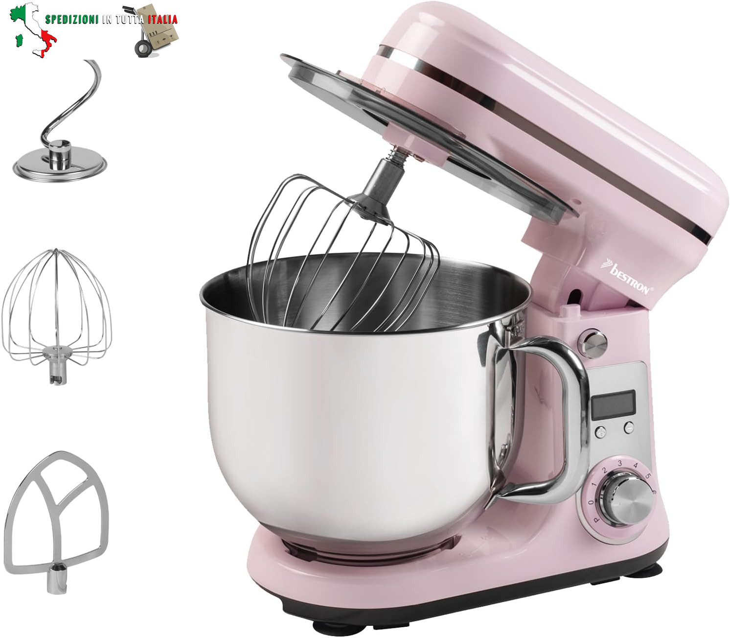Robot da cucina Super Silent (65db) 4-1 robot da cucina con motore DC, ciotola d